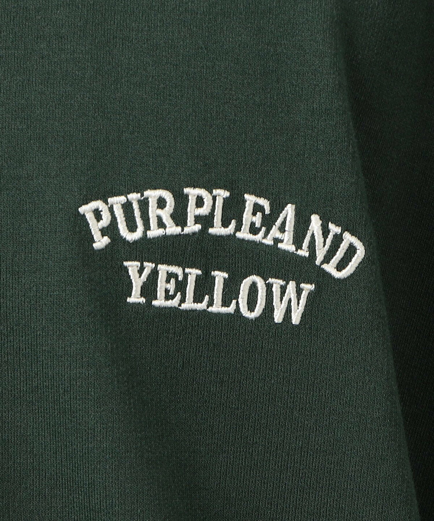 ロゴ刺繍 ハーフジップ 半袖ポロシャツ